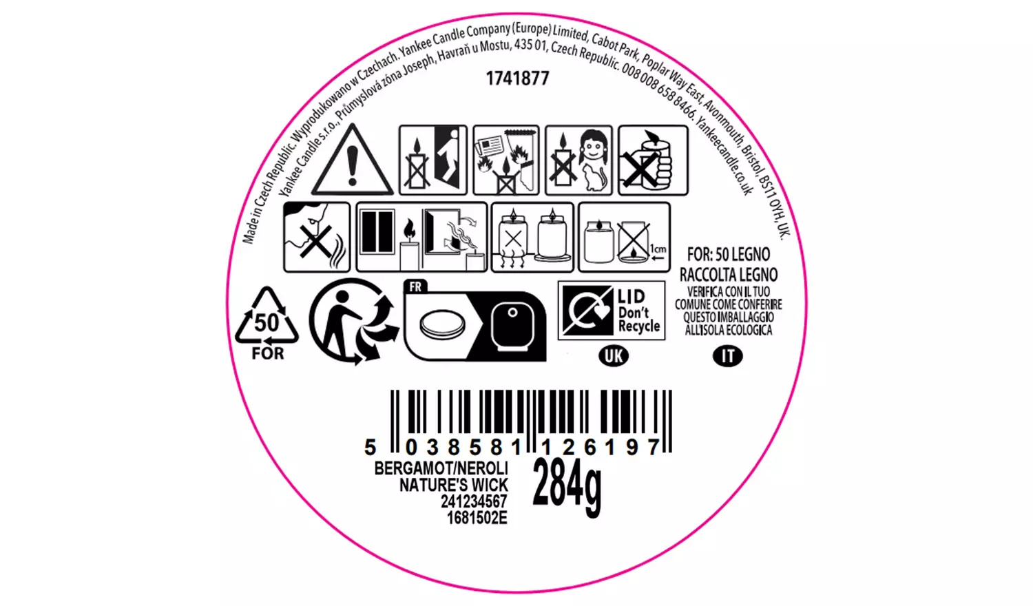 Nature's Wick Medium Jar Candle - Bergamot & Neroli