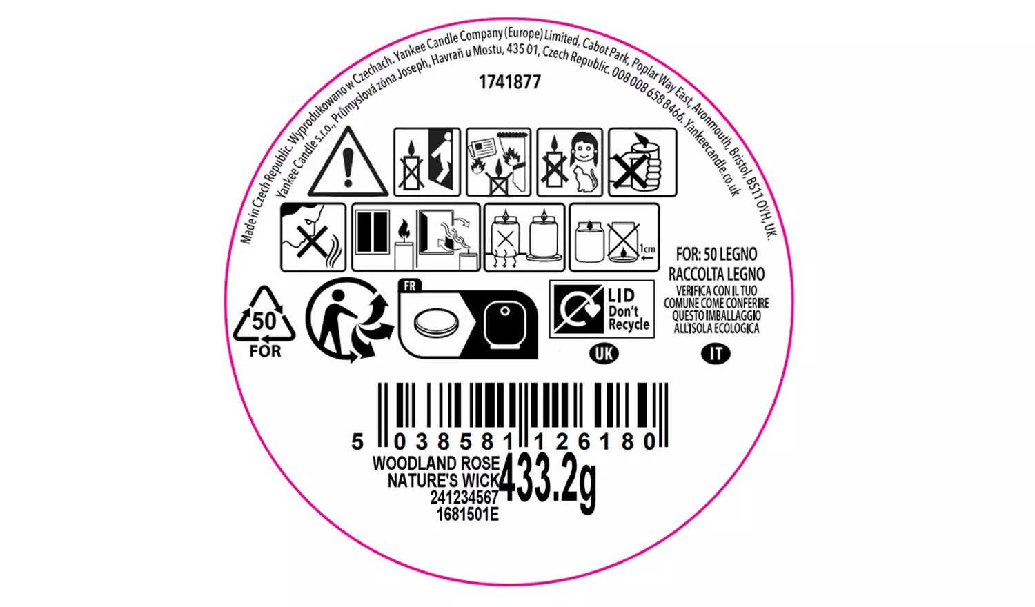 Nature's Wick Large Multi Wick Jar Candle - Woodland Rose