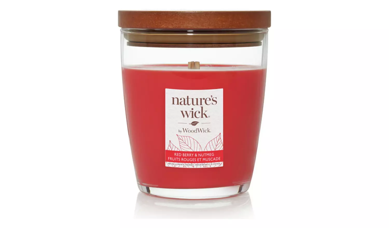 Nature's Wick Medium Jar Candle - Redberry & Nutmeg