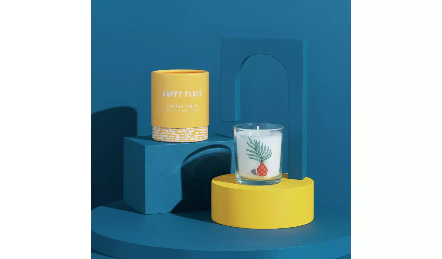 Habitat x Designs in Mind Medium Boxed Candle - Happy Place