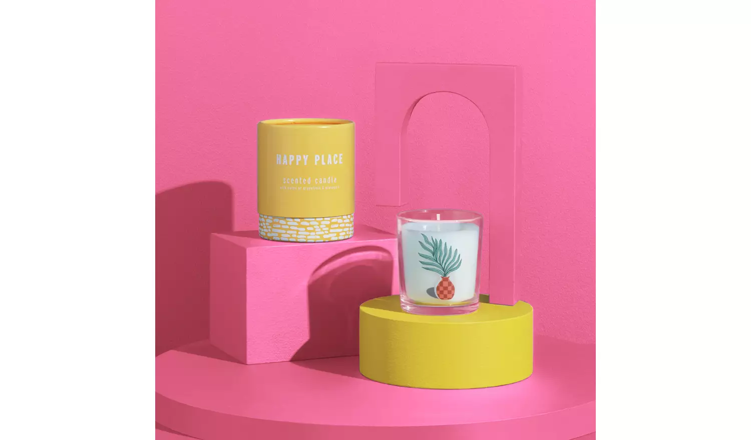 Habitat x Designs in Mind Medium Boxed Candle - Happy Place