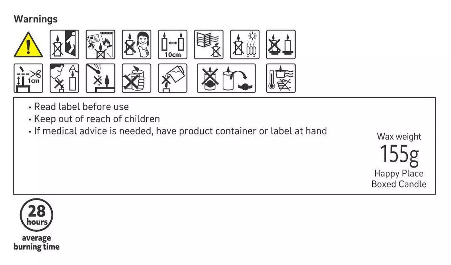 Habitat x Designs in Mind Medium Boxed Candle - Happy Place