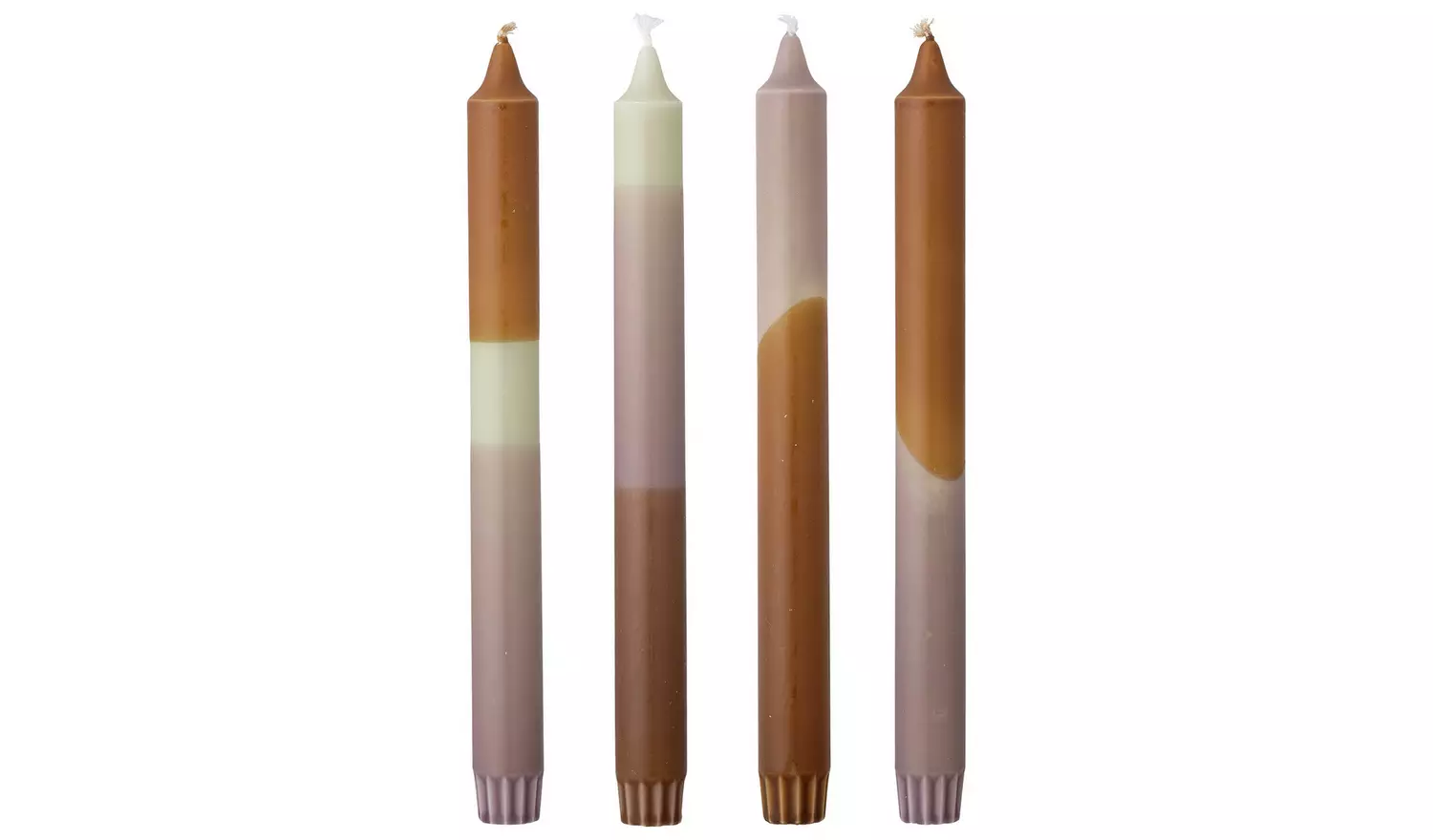 Bloomingville Medium Dip Dye Candles - Set of 4 - Unscented