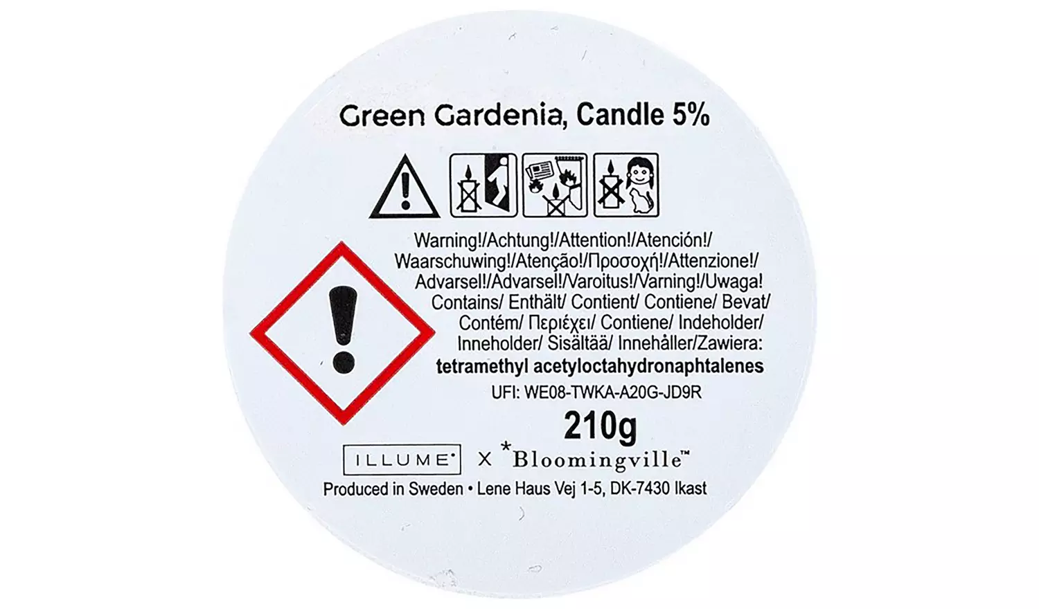 ILLUME x Bloomingville Small Scented Candle - Green Gardenia