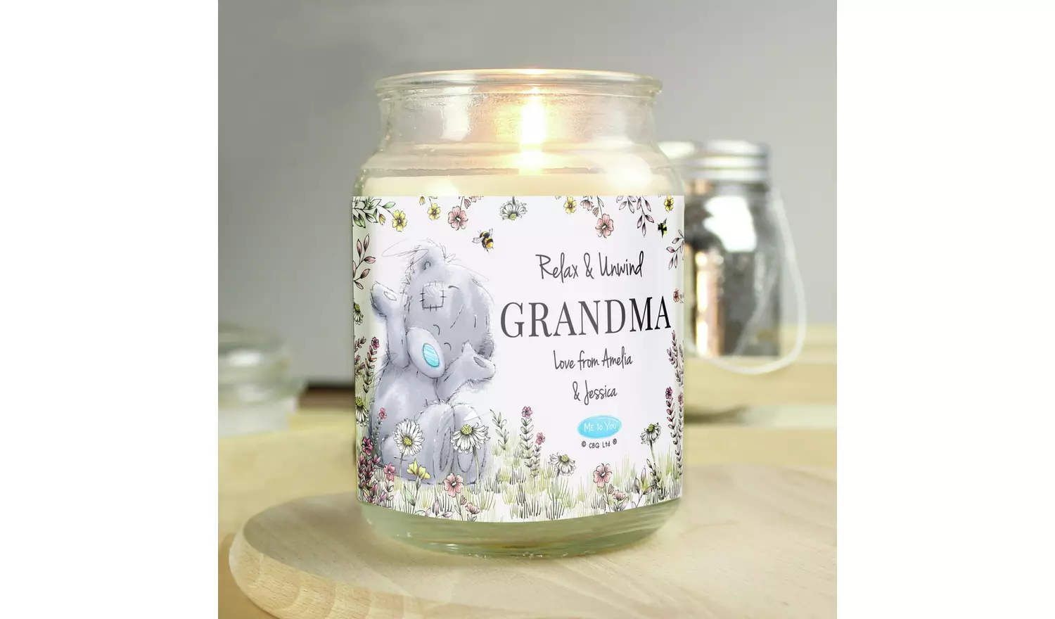Personalised Message Me To You Large Jar Candle - Vanilla