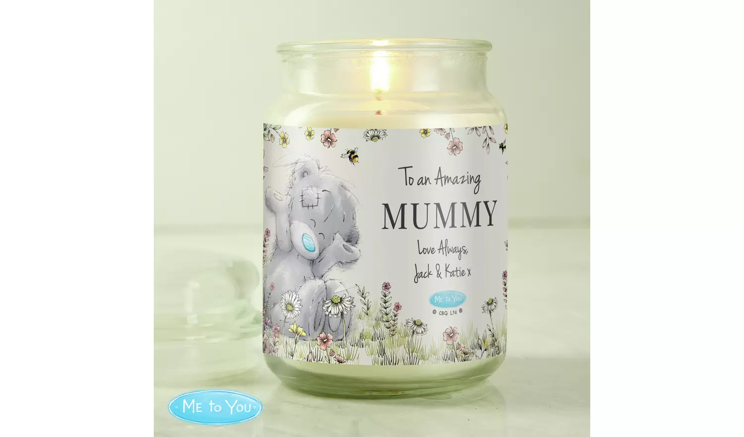 Personalised Message Me To You Large Jar Candle - Vanilla