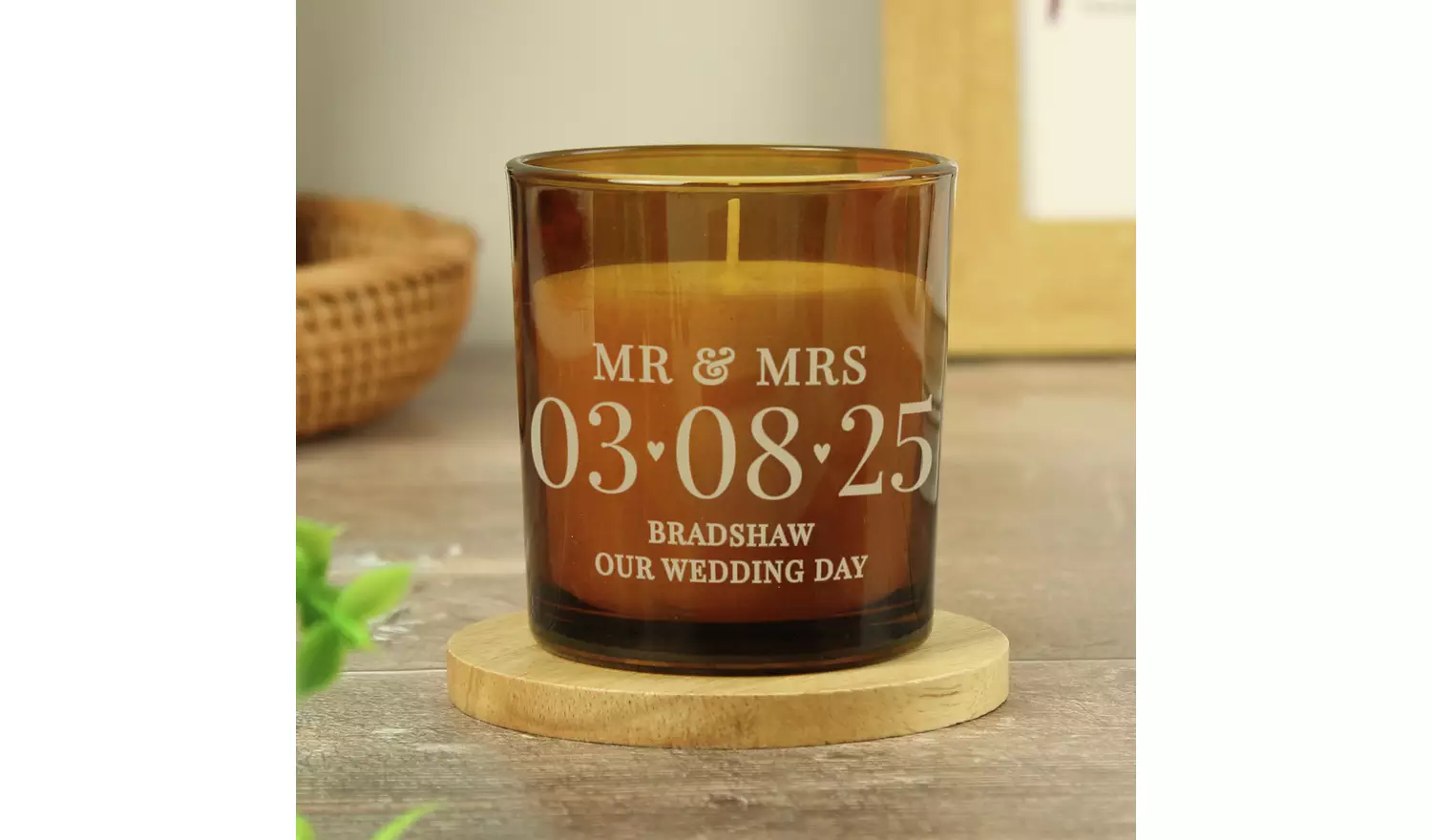 Personalised Message Special Date Candle - Vanilla