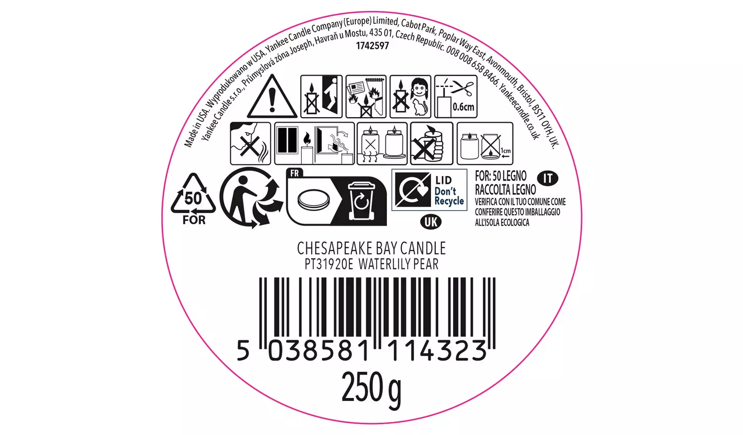 Chesapeake Bay Medium Jar Candle - Waterlily Pear