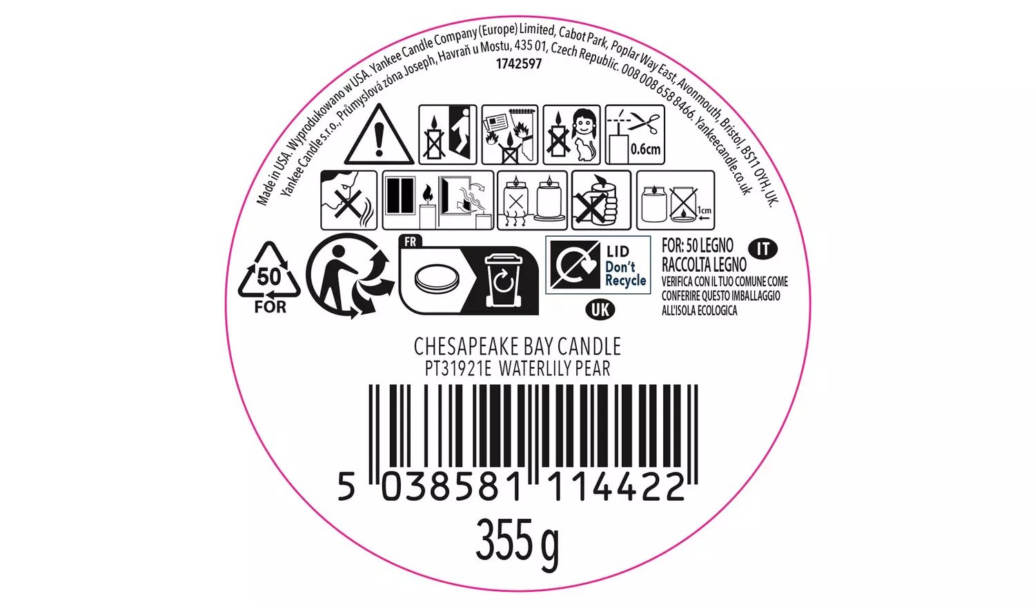 Chesapeake Bay Large Jar Candle - Waterlily Pear