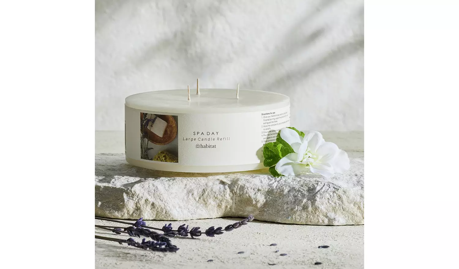 Habitat Large Candle Wax Refill - Spa Day