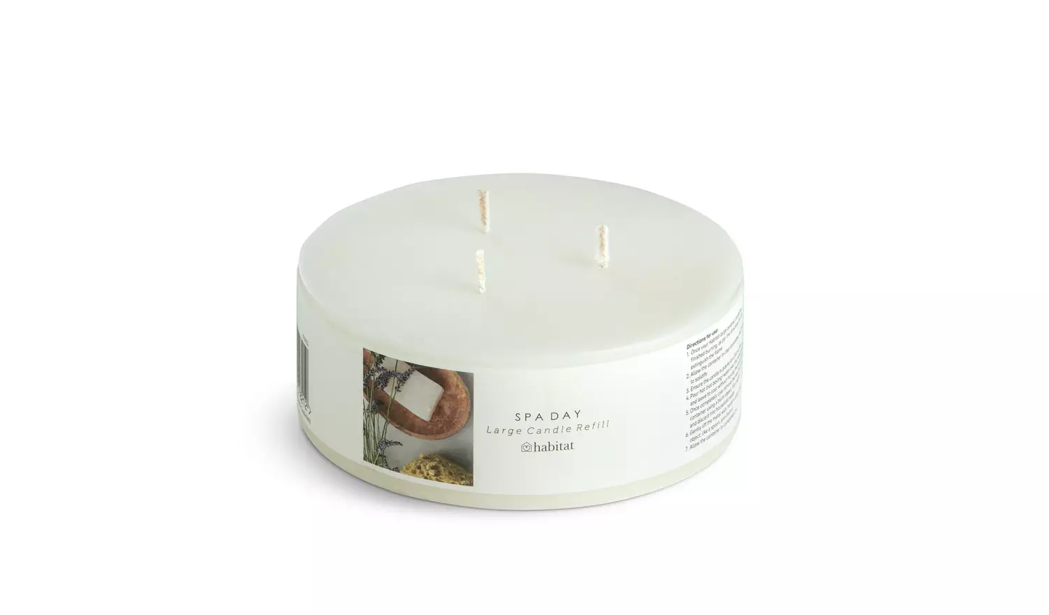 Habitat Large Candle Wax Refill - Spa Day
