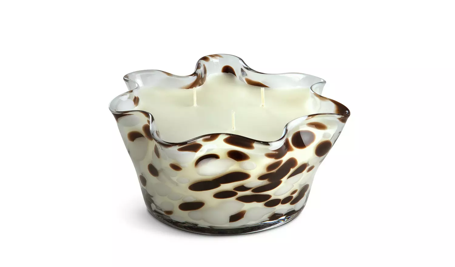 Habitat Large Handkerchief Candle - White Suede & Amber