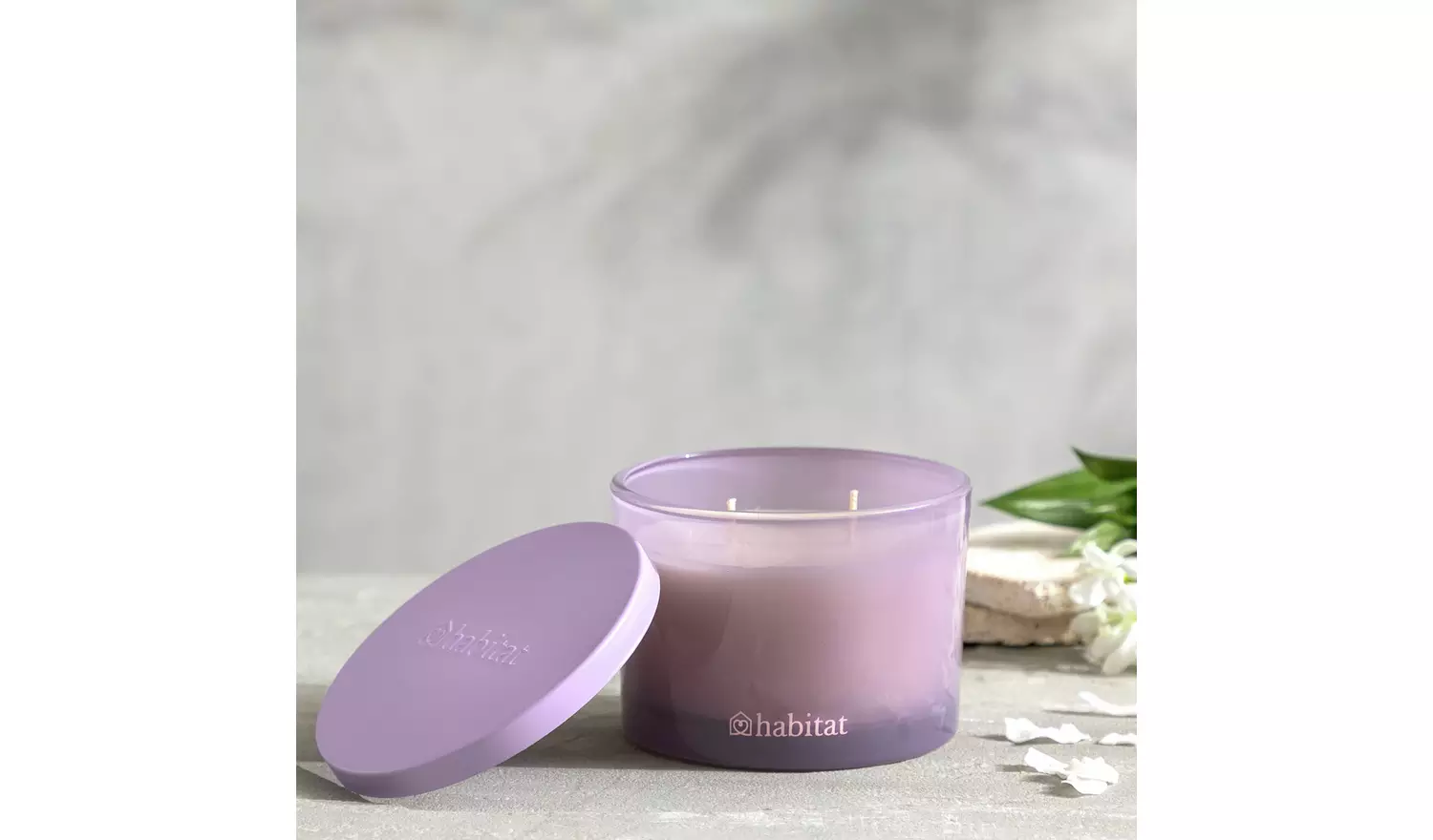 Habitat Large Multi Wick Candle - Jasmine & Pineapple Flower