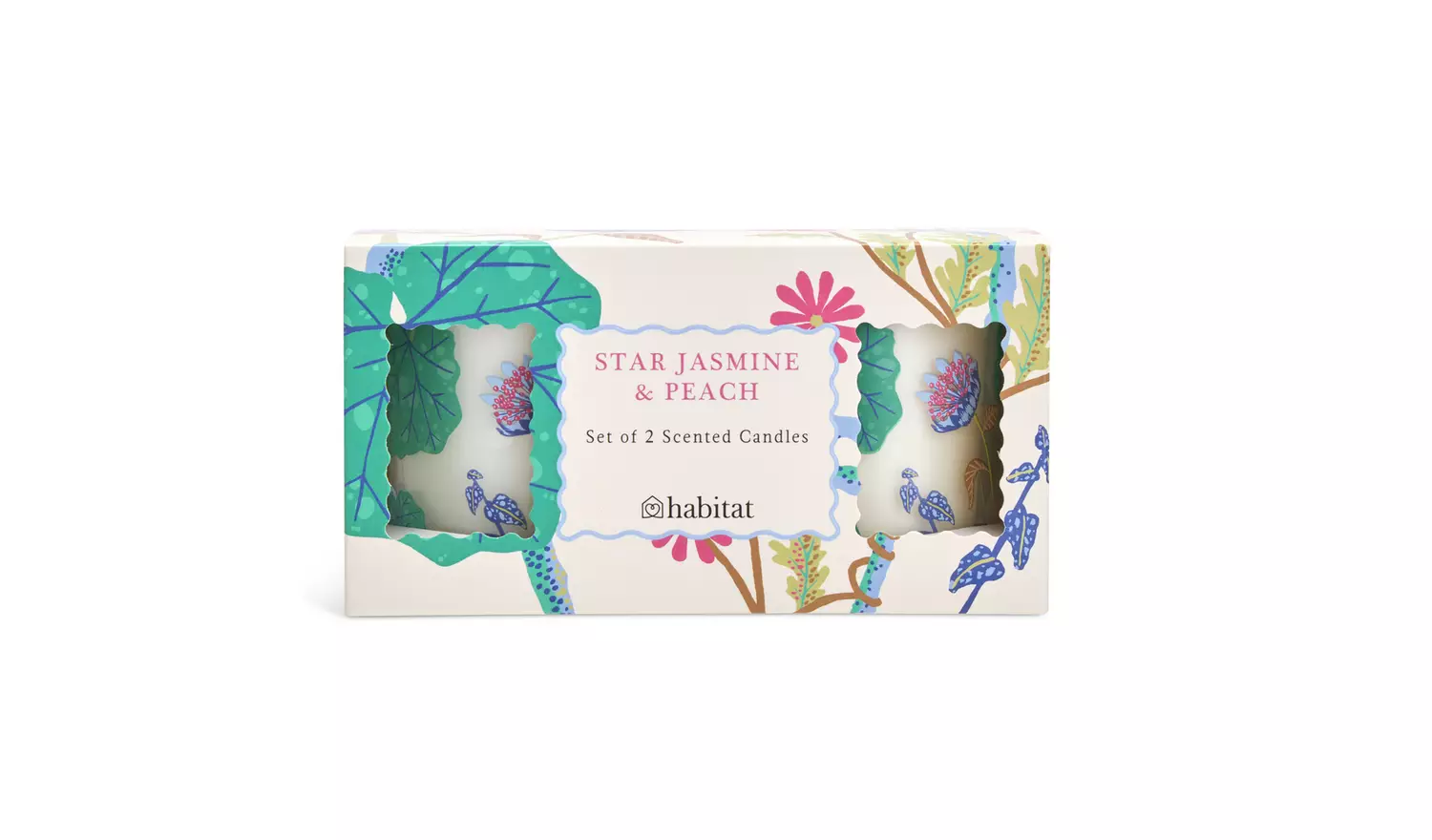 Habitat Star Jasmine and Peach Candle Gift Set - Pack of 2