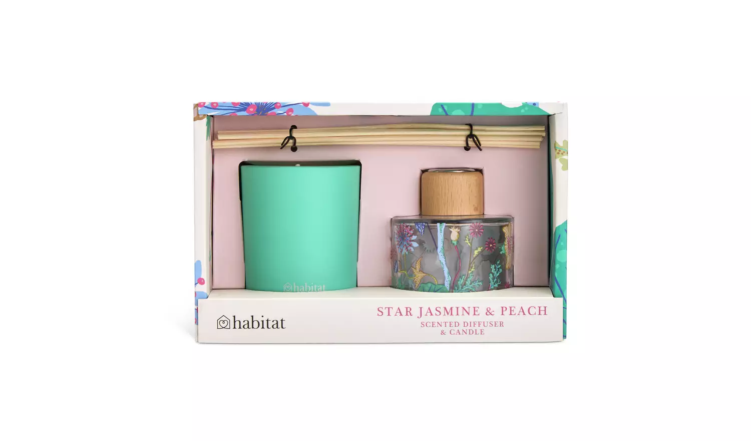 Habitat Candle and Diffuser Set - Star Jasmine and Peach