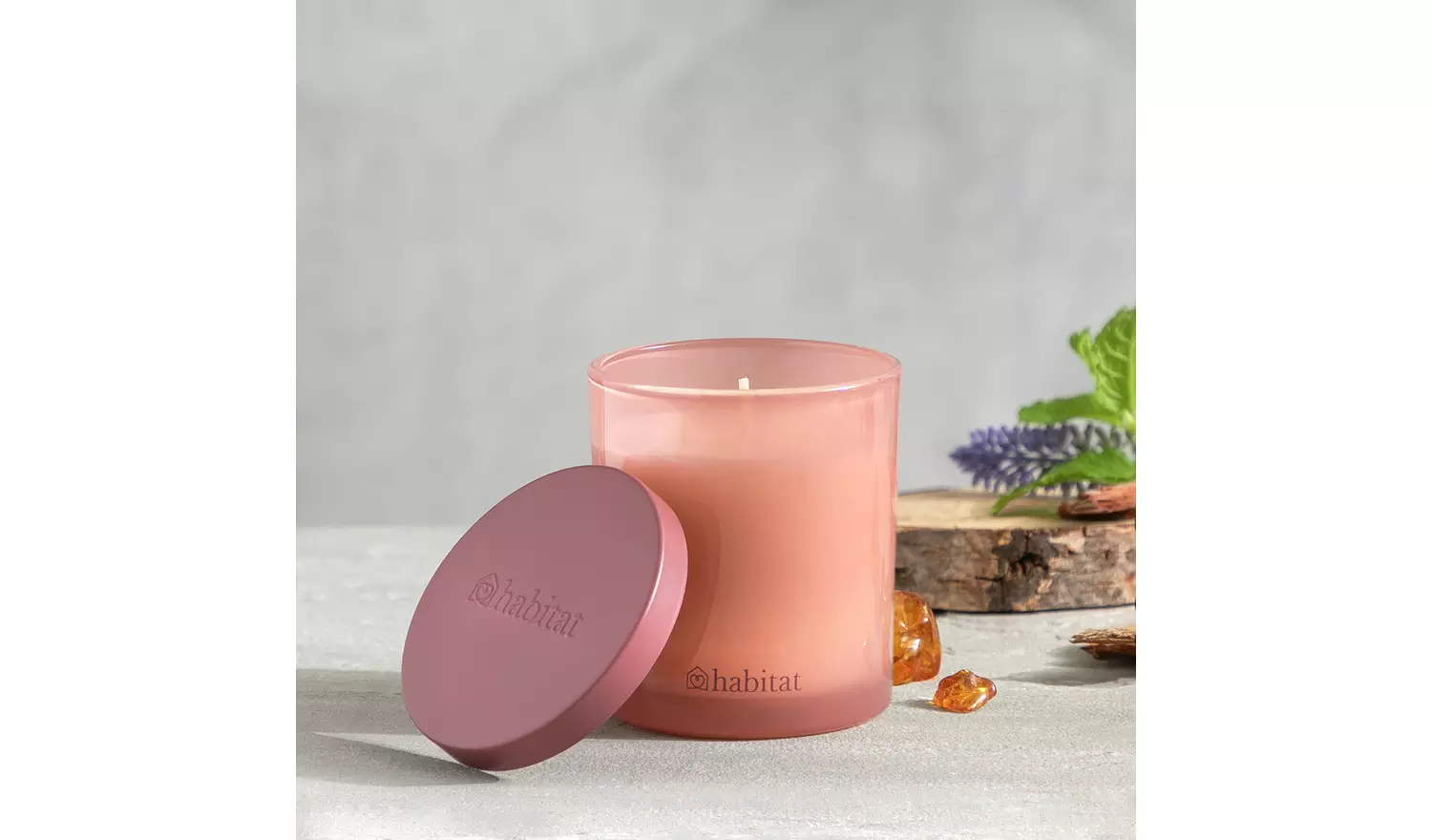Habitat Small Candle with Lid - Patchouli & Amber