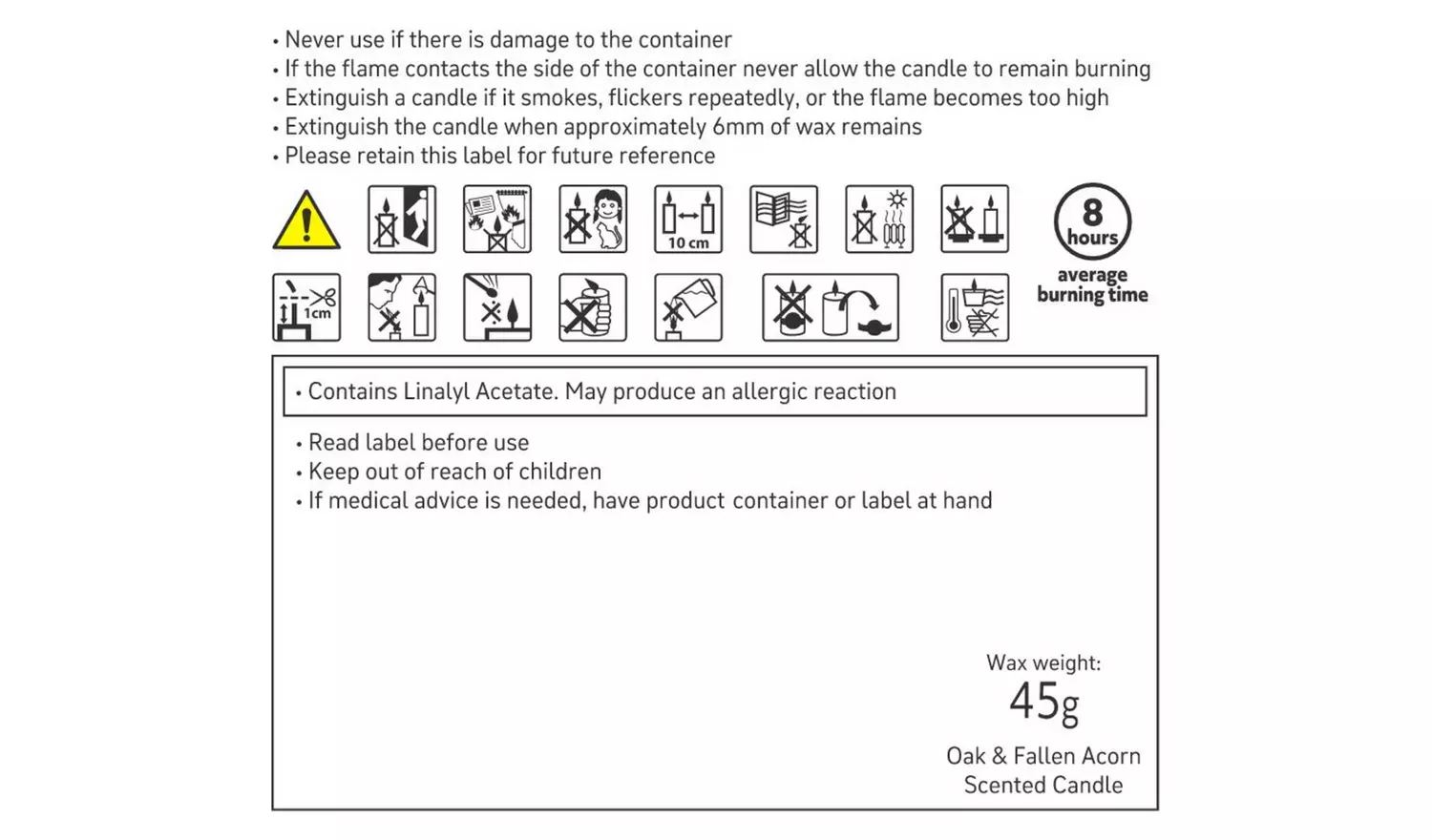 Habitat x Morris & Co. Oak & Fallen Acorn Votive Candle