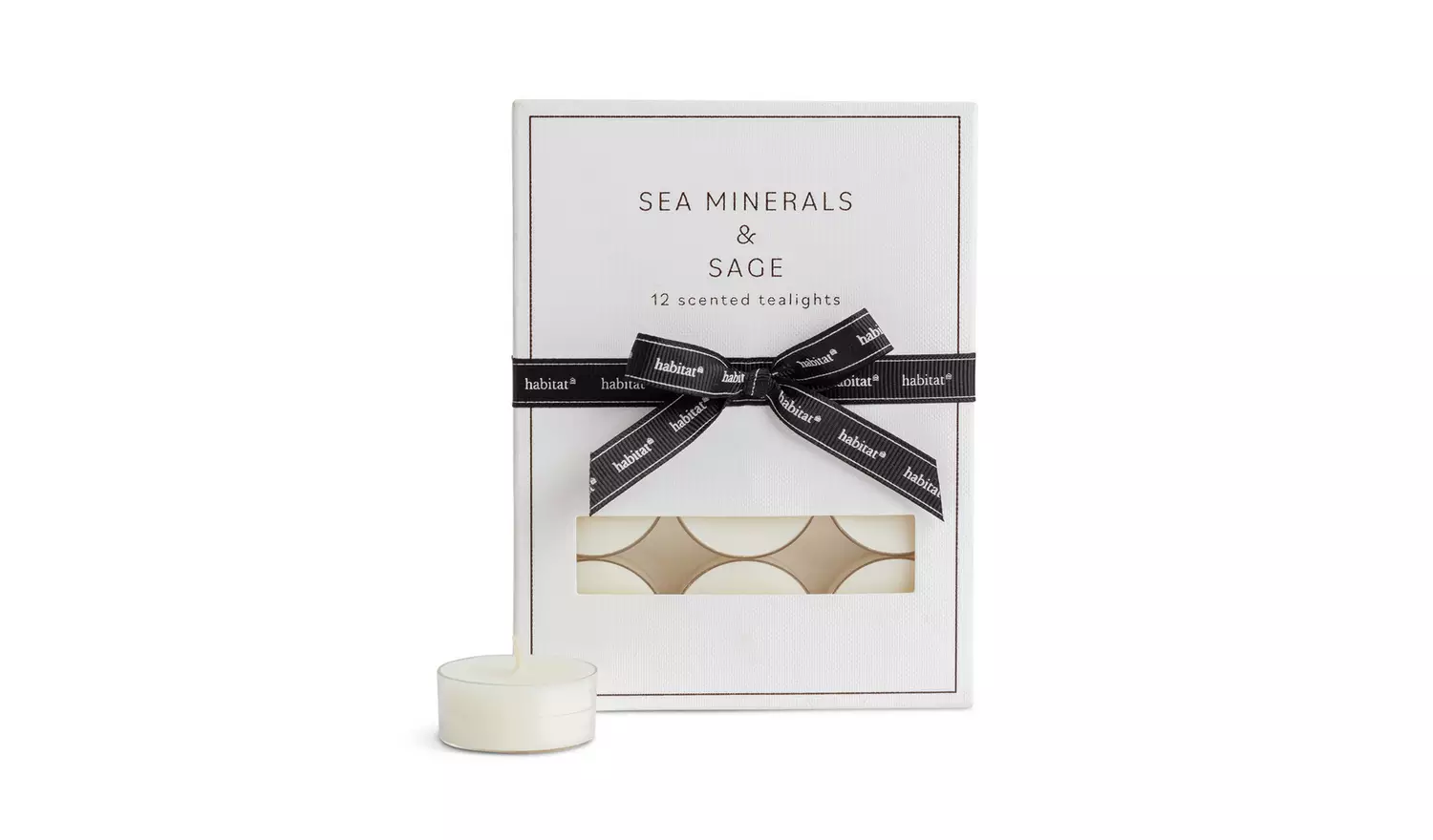 Habitat Tealight Candles - Sea Minerals & Sage - 12 Pack
