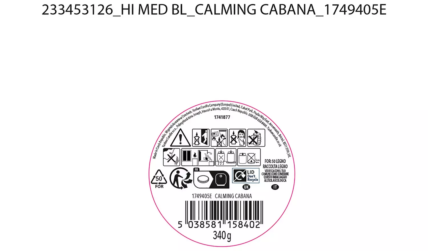 Yankee Home Inspiration Medium Jar Candle - Calming Cabana