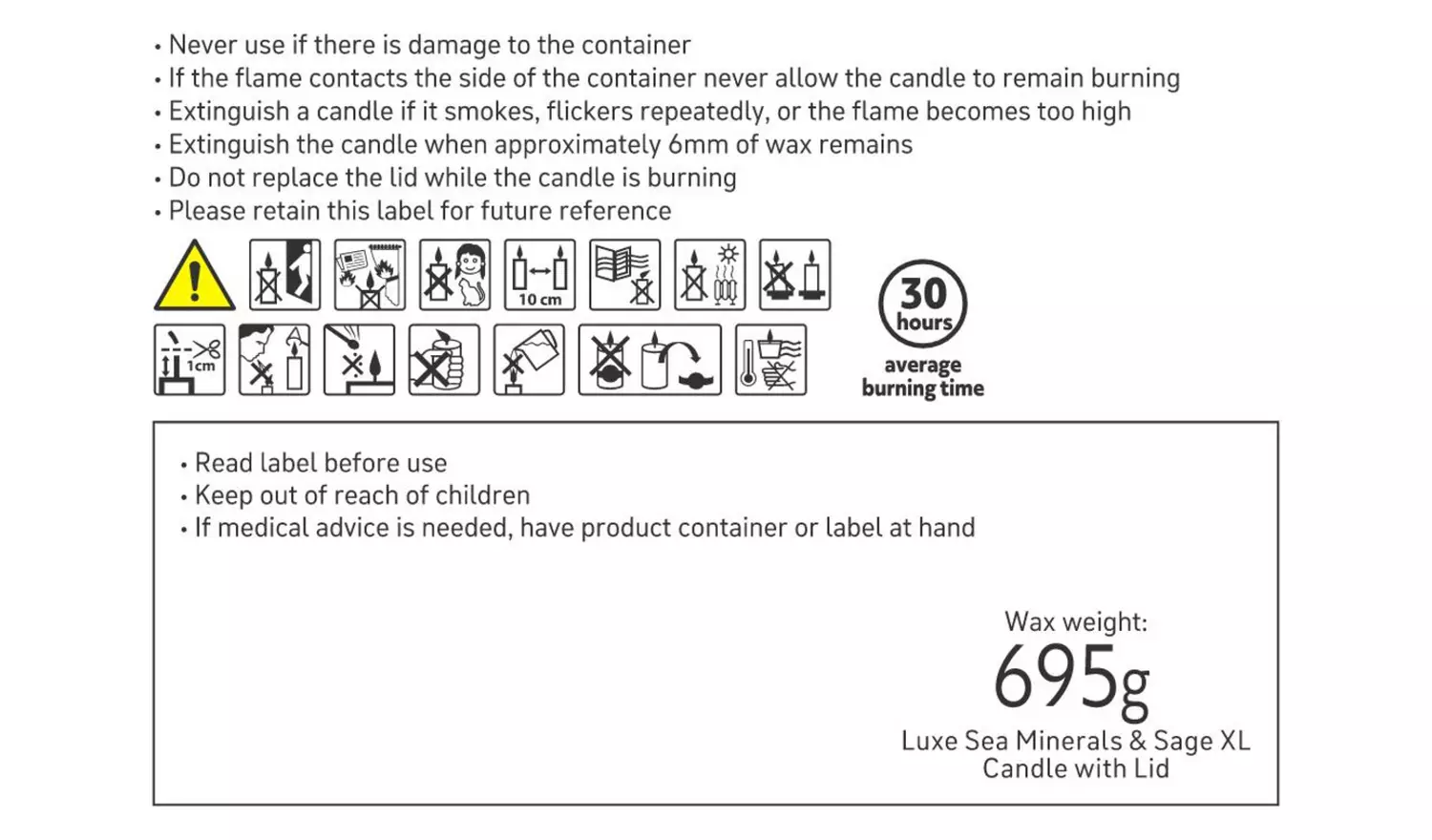 Habitat XL Candle with Lid - Sea Minerals & Sage