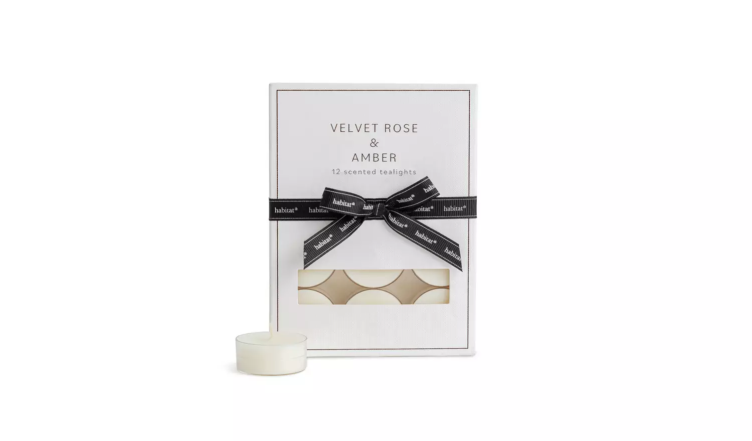 Habitat Tealight Candles - Velvet Rose & Amber - 12 Pack