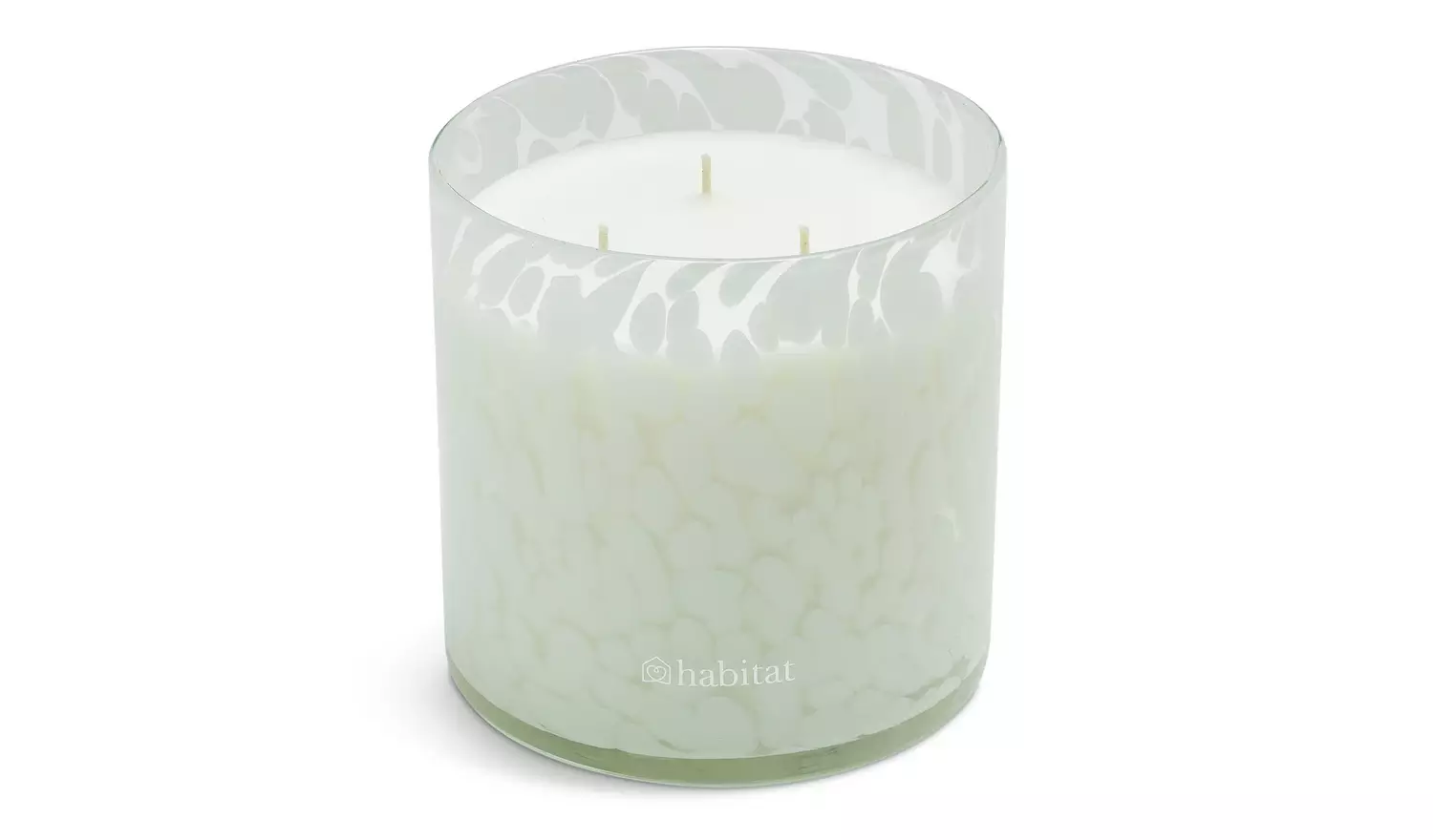 Habitat XXL Luxe White Confetti Candle - Geranium & Pear