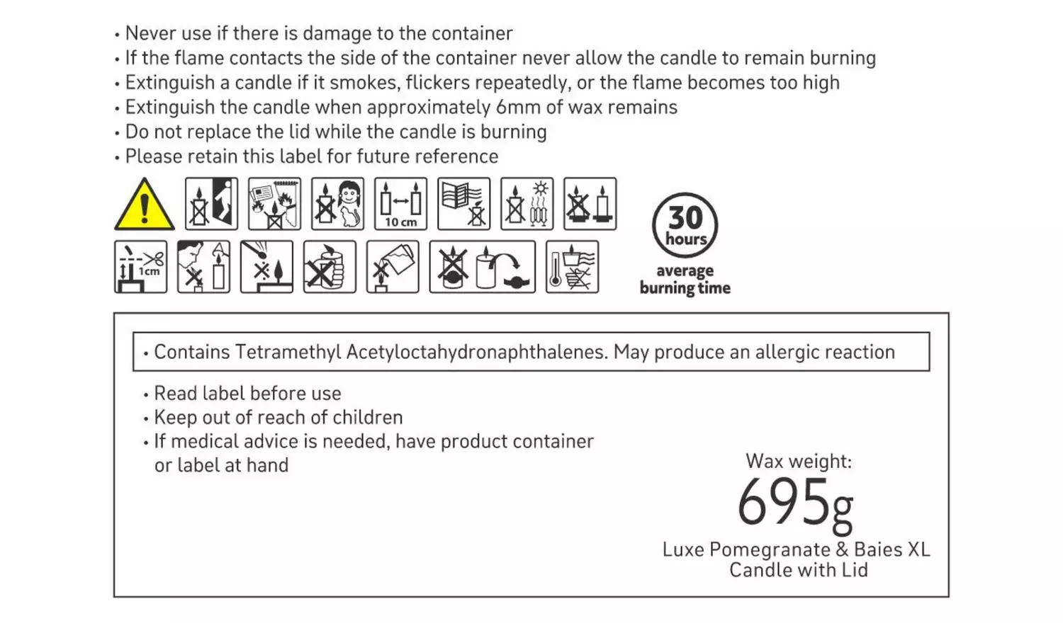 Habitat XL Candle with Lid - Pomegranate & Baies