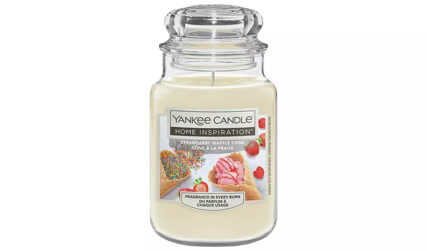 Yankee Home Inspiration Large Candle- Strawberry Waffle Cone