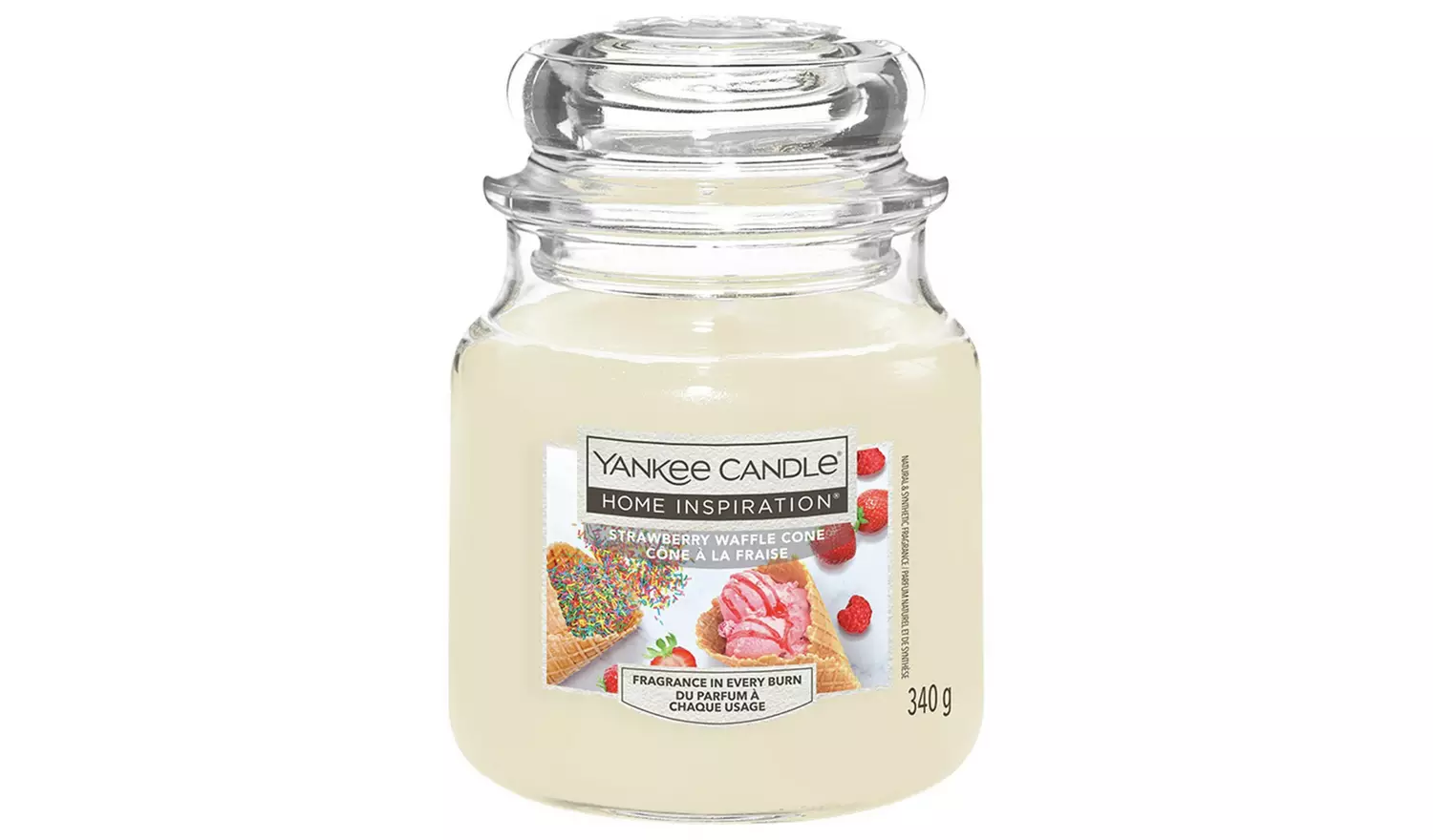 Yankee Home Inspiration Medium Candle Strawberry Waffle Cone
