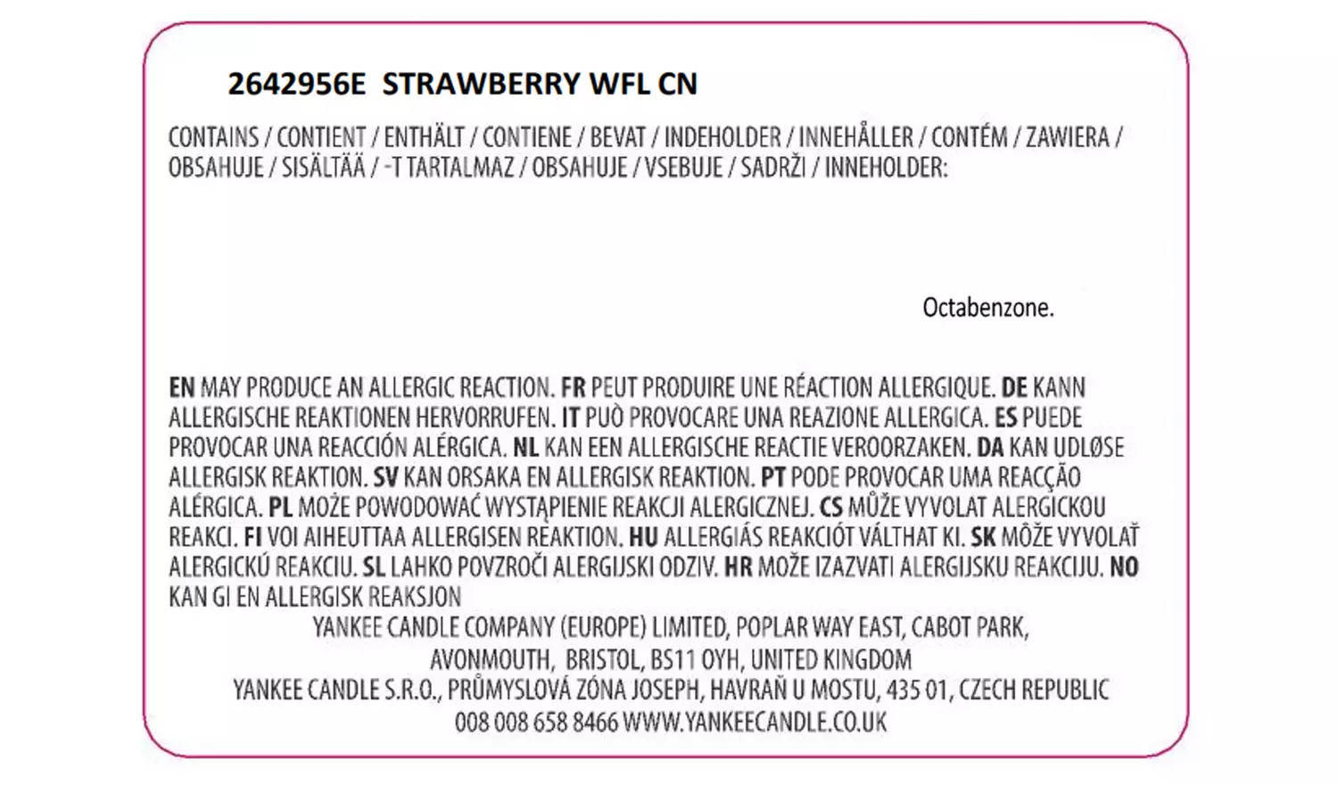 Yankee Home Inspiration Medium Candle Strawberry Waffle Cone