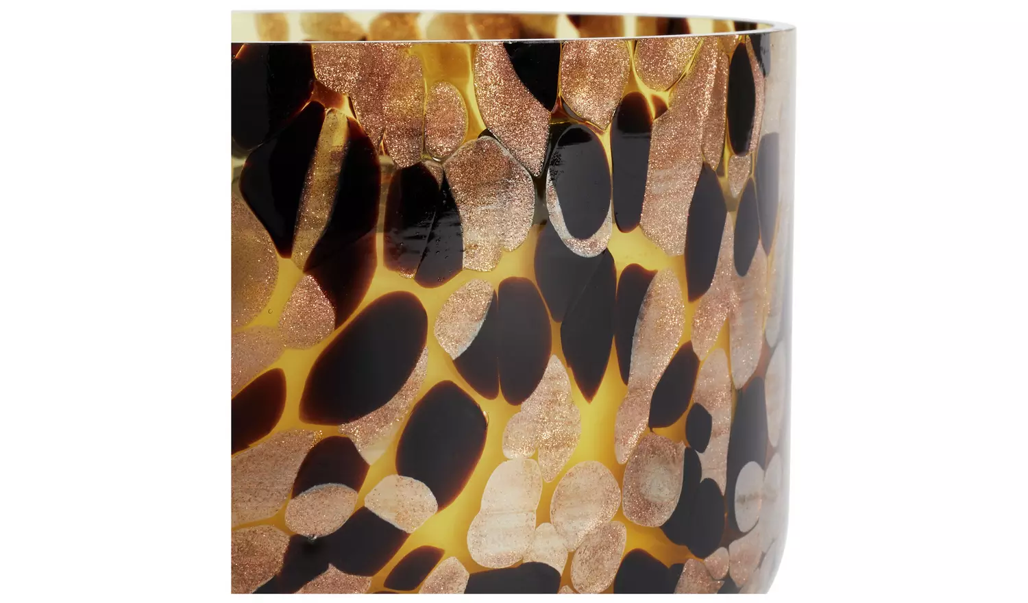 Habitat 60 Gold Edit Confetti Glass Large Candle - Amber