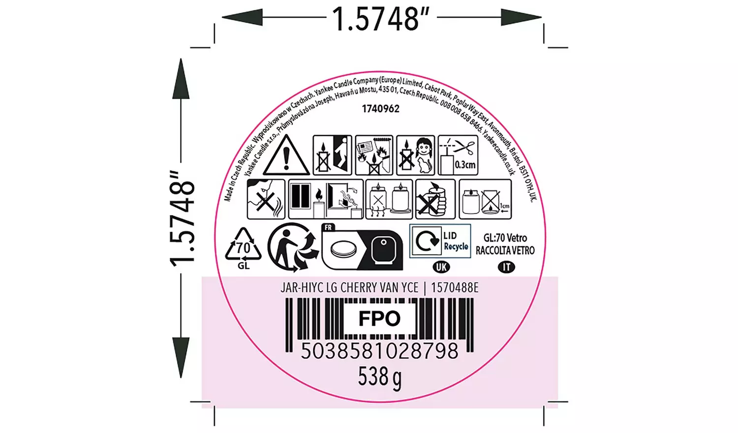 Yankee Home Inspiration Large Jar Candle - Cherry Vanilla