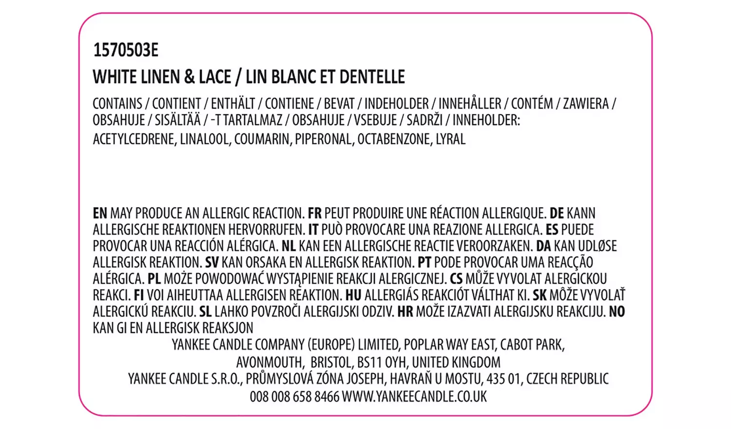 Yankee Home Inspiration Large Jar Candle -White Linen & Lace