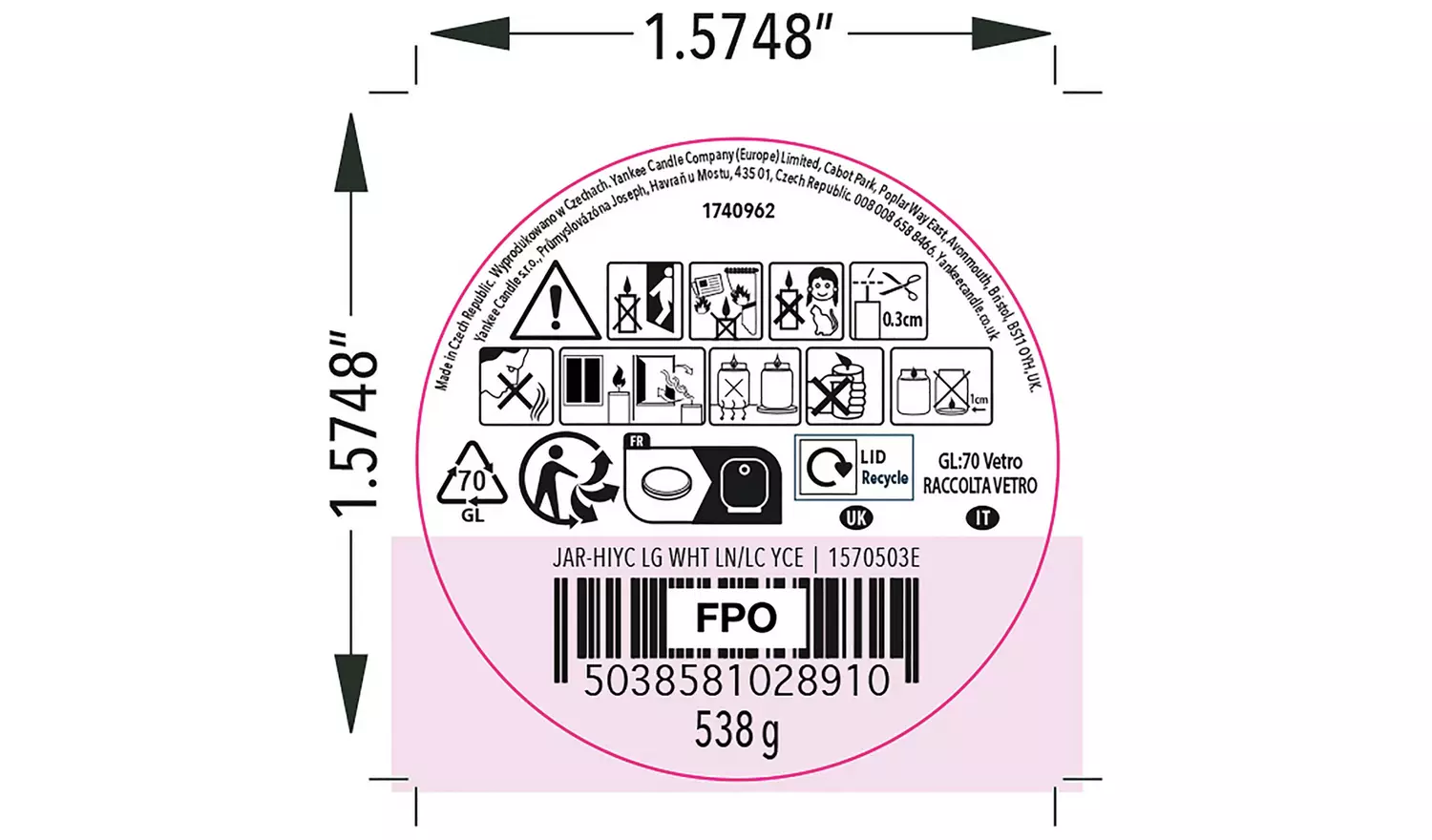 Yankee Home Inspiration Large Jar Candle -White Linen & Lace
