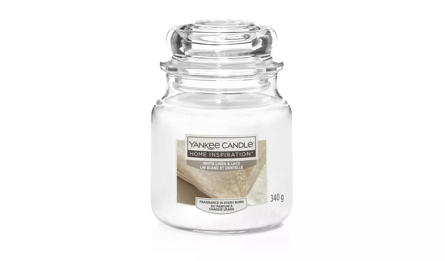Yankee Home Inspiration Medium Jar Candle White Linen & Lace