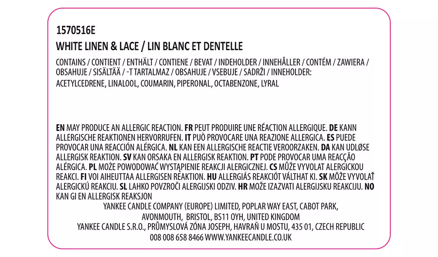 Yankee Home Inspiration Medium Jar Candle White Linen & Lace