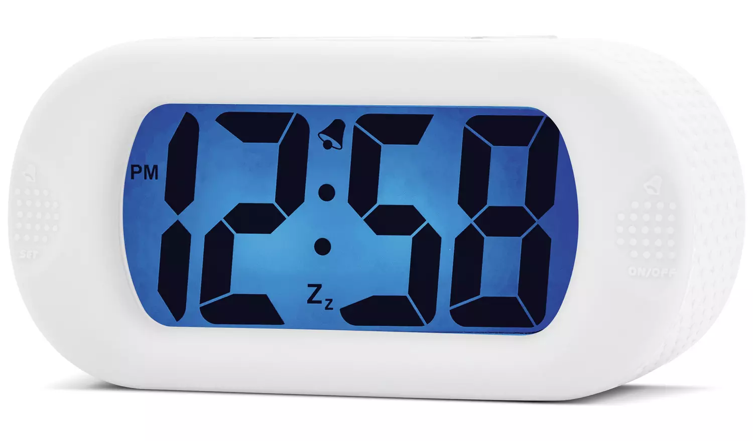 Acctim Silicone Digital LCD Alarm Clock - White
