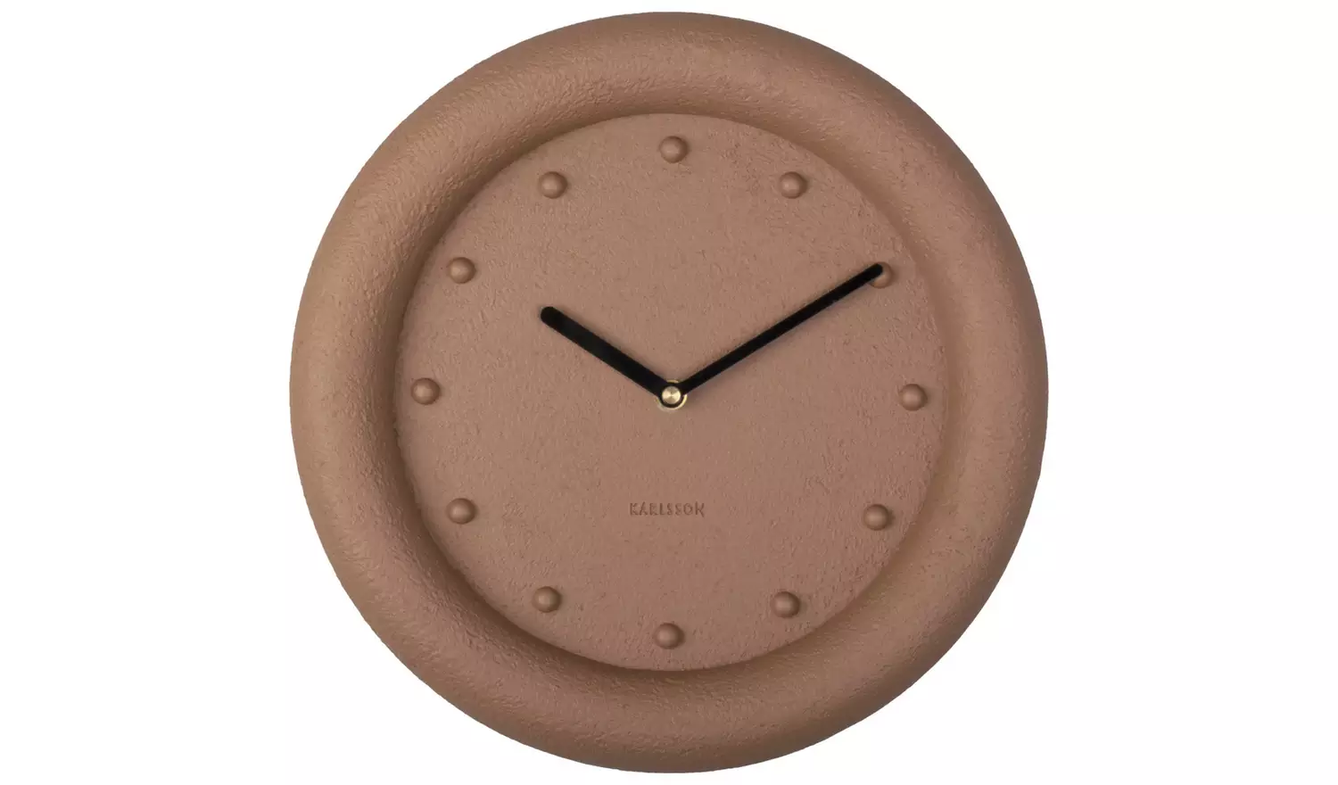 Karlsson Petra Analogue Wall Clock - Terracotta