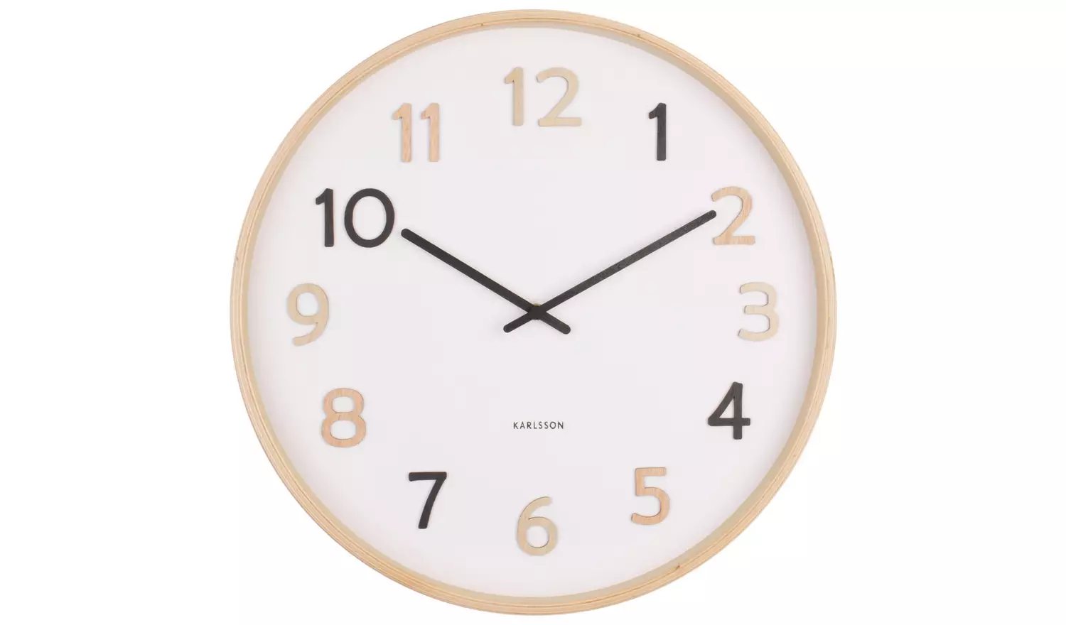 Karlsson Pure Analogue Wooden Wall Clock - Natural