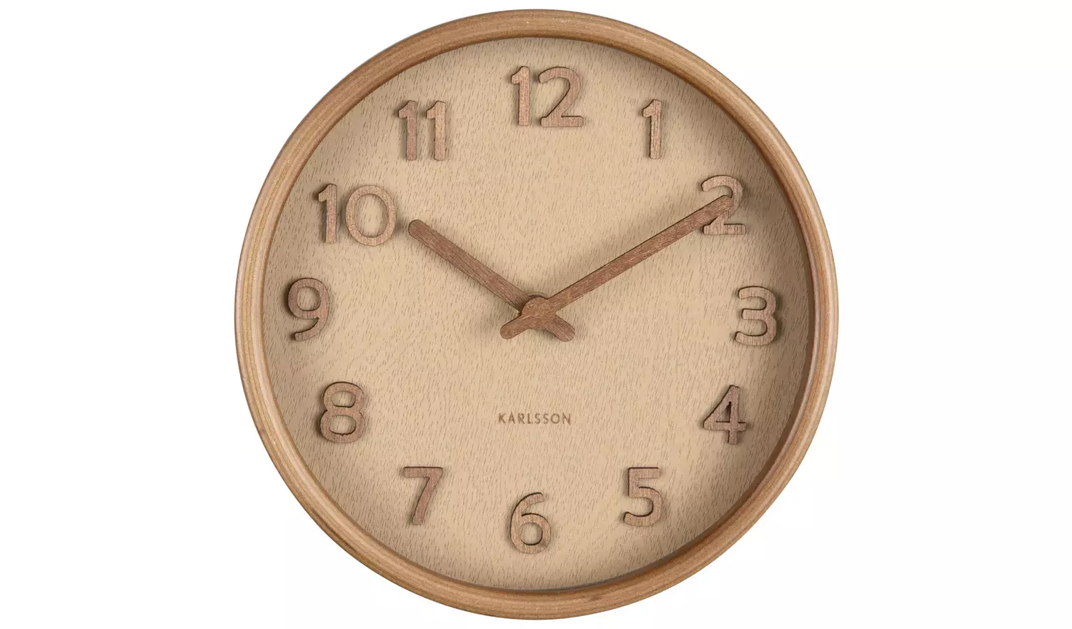 Karlsson Pure Analogue Wall Clock - Sand Brown