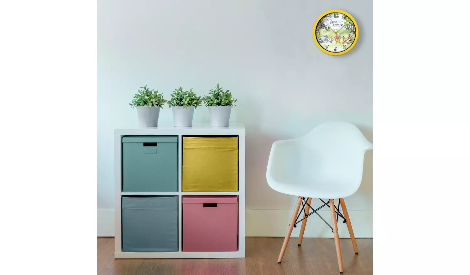 Disney Winnie The Pooh Kids Wall Clock - Yellow