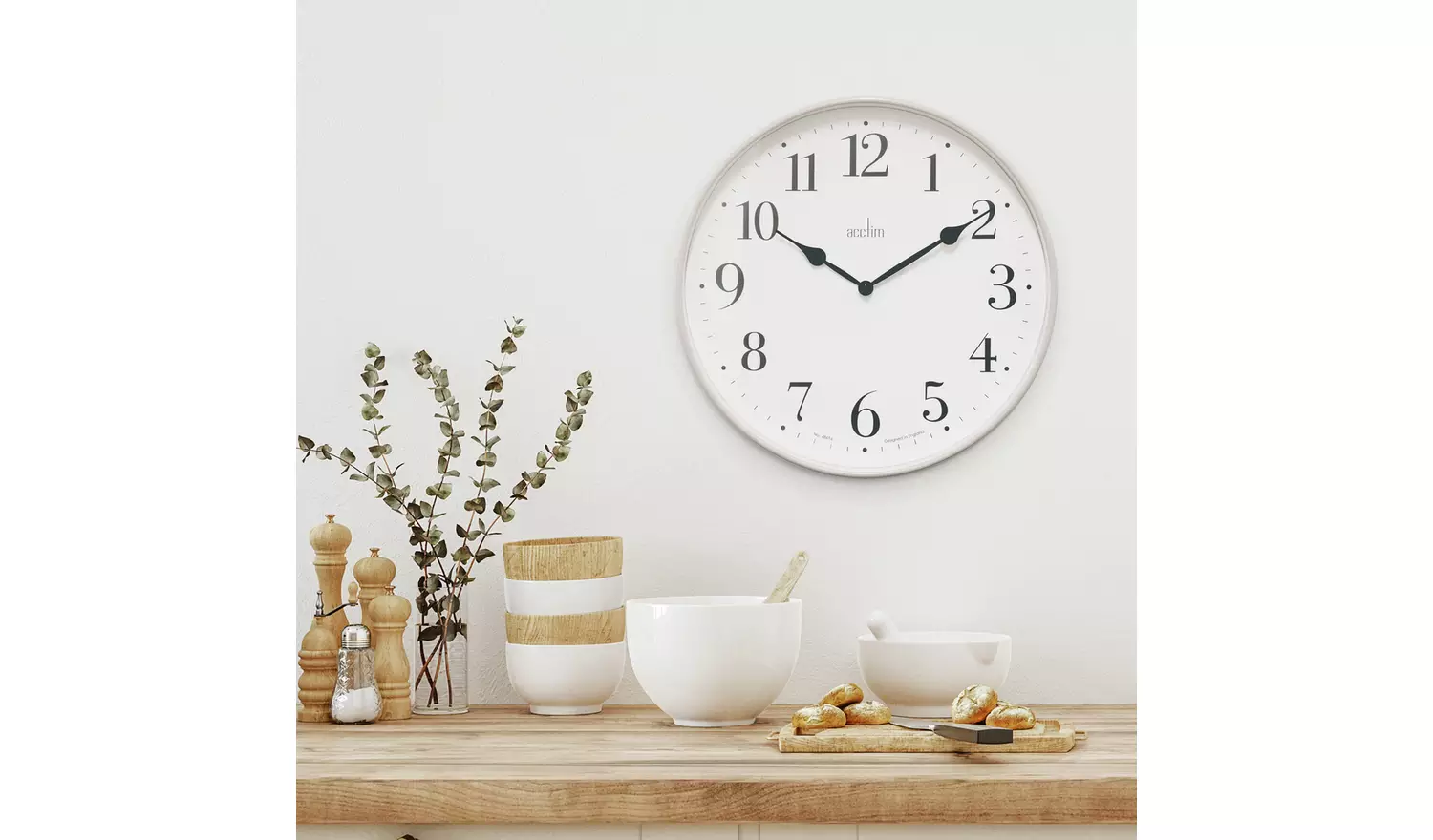 AcctimCountry Analogue Wall Clock - Latte