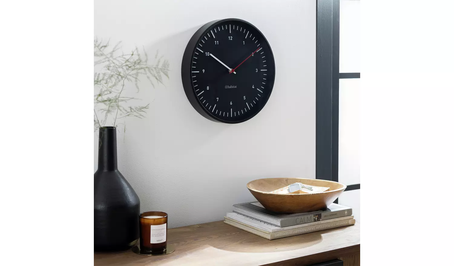 Habitat Analogue Wall Clock - Black