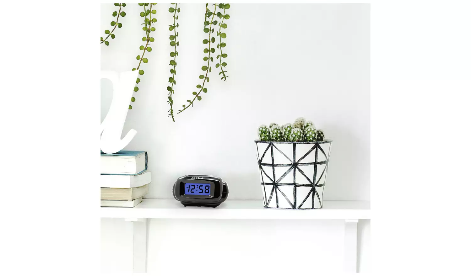Acctim Aura LCD Alarm Clock - Black