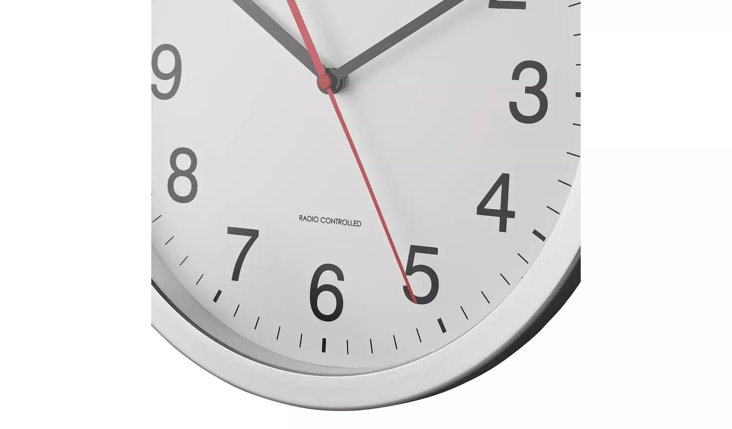 Habitat Radio Controlled Wall Clock - Silver