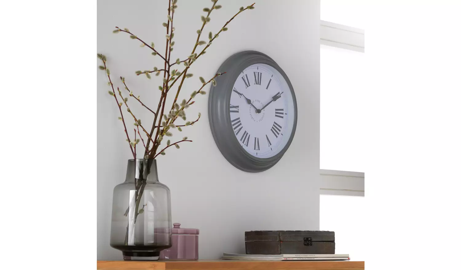 Habitat Stationary Wall Clock - Grey