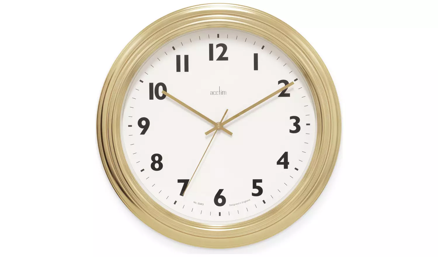 Acctim Clayton Analogue Wall Clock - Gold