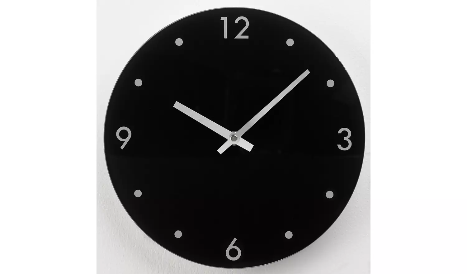 Argos Home Round Glass Wall Clock - Black