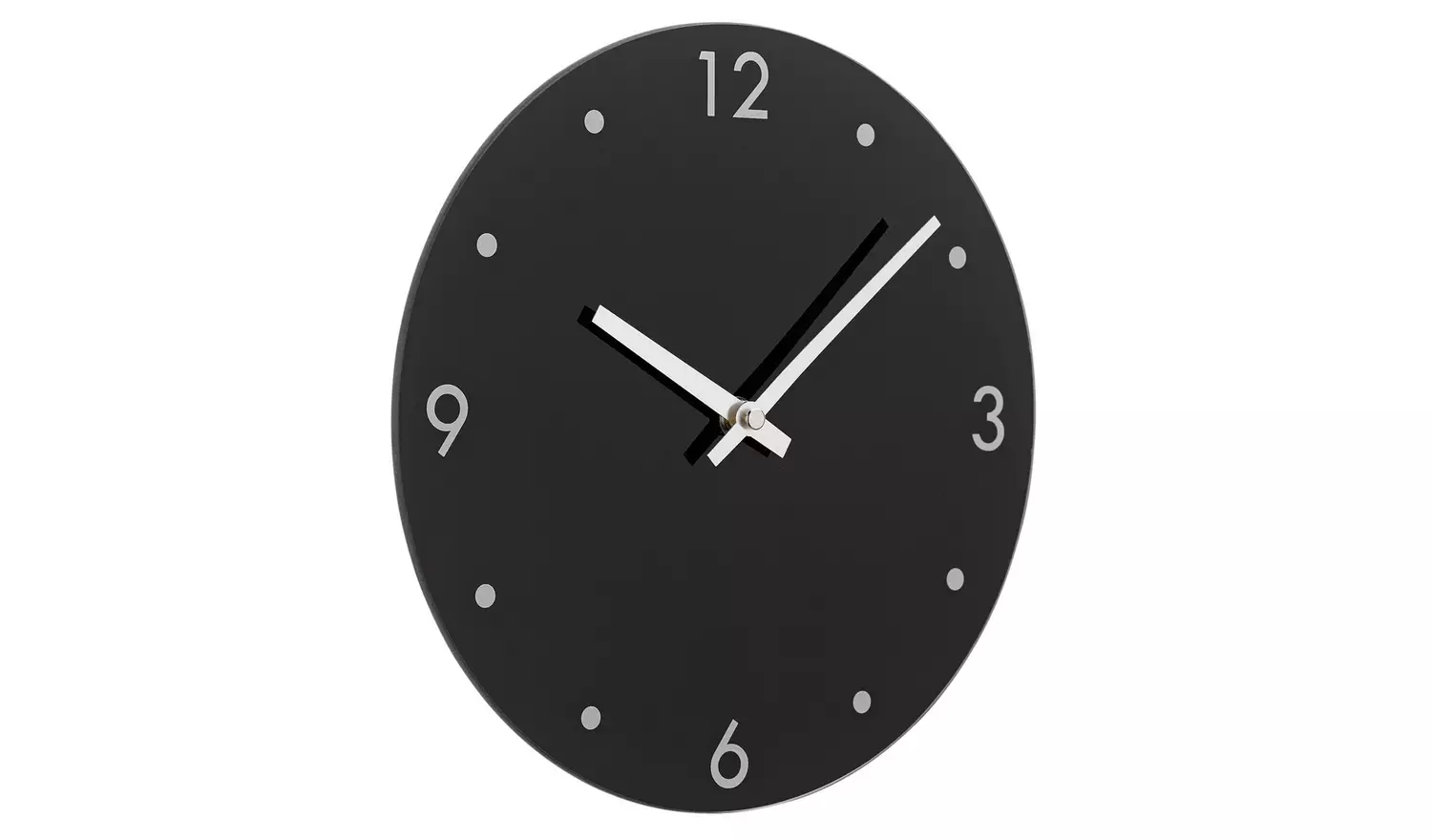 Argos Home Round Glass Wall Clock - Black
