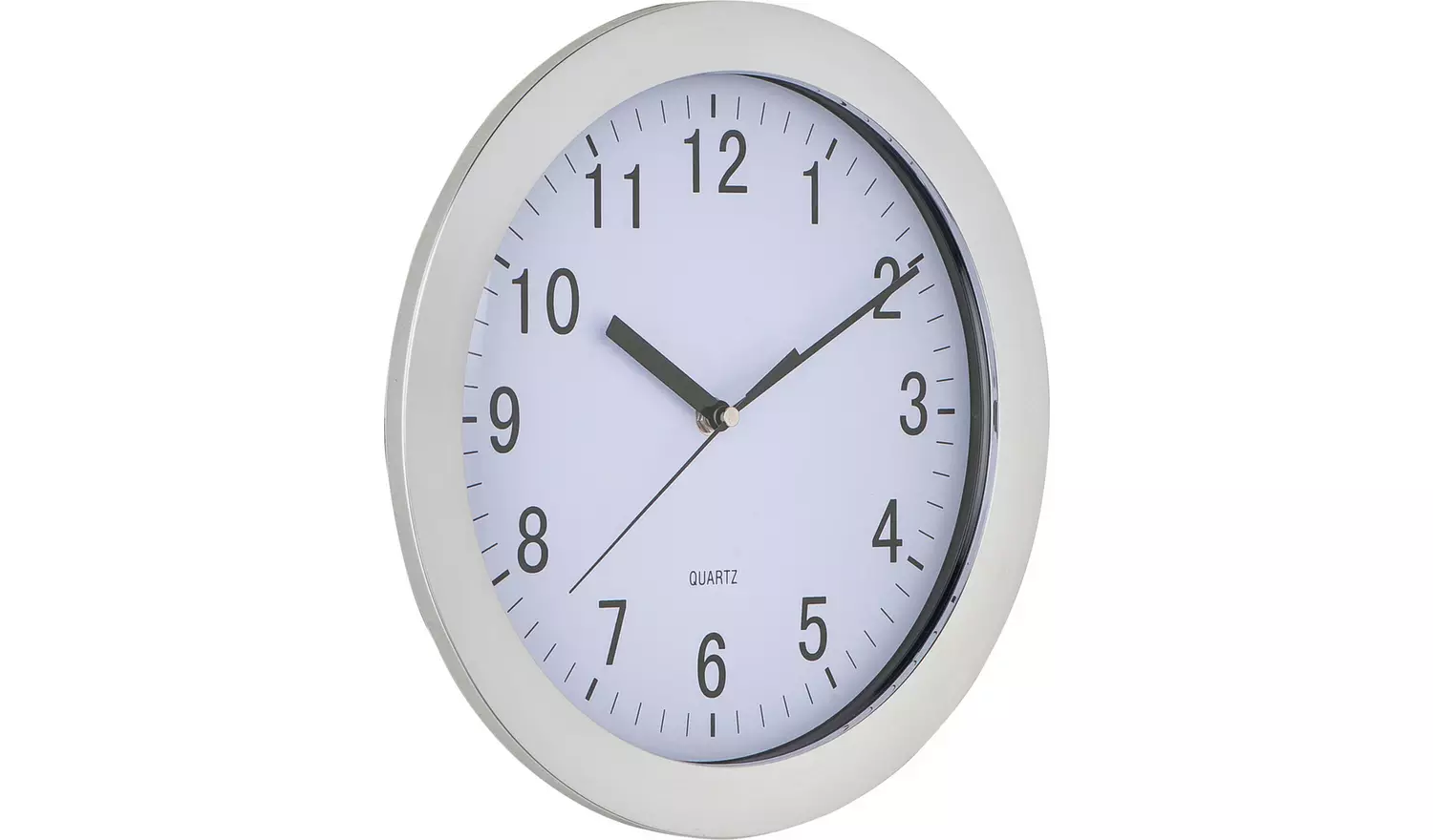 Habitat Quartz Wall Clock - Chrome